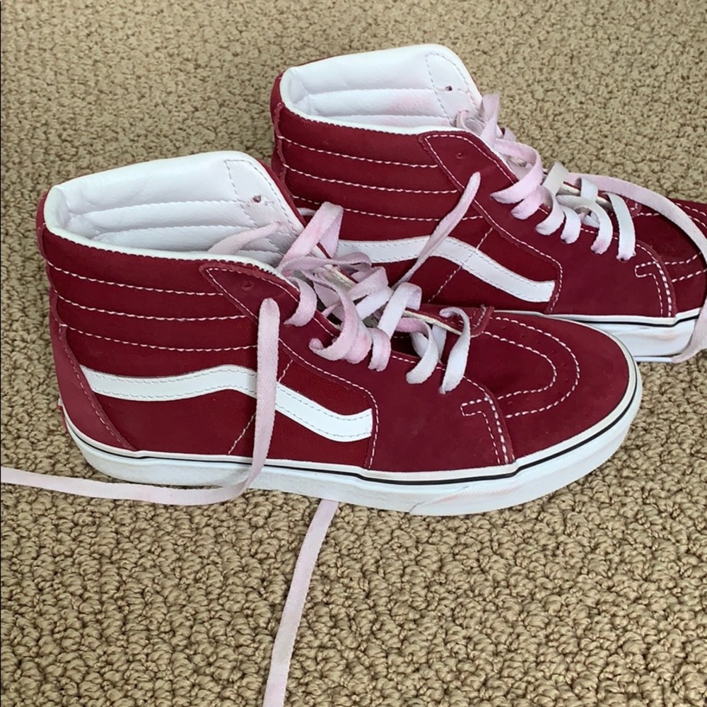cranberry high top vans